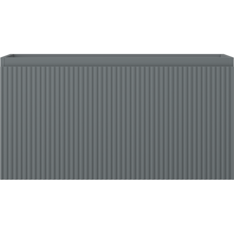 Mexen Rivel bathroom cabinet for washbasin 90 cm, 1 drawer, fluted, grey matte - 91A20-09047-1-BF66