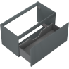 Mexen Rivel bathroom cabinet under the sink 90 cm, 1 drawer, grooved, gray matte - 91A20-09047-1-BF66