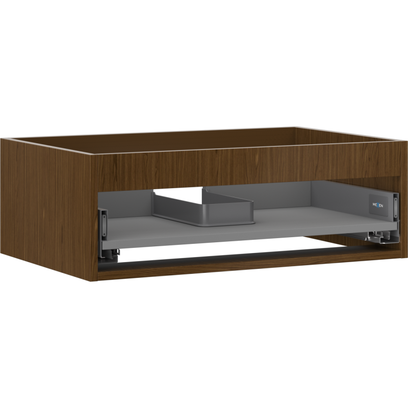 Mexen Box-A Cabinet Base for Washbasin 70 cm, 1 Drawer, Walnut - 91AX0-0700-235-1-86