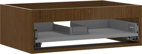 Mexen Box-A Cabinet Base for Washbasin 70 cm, 1 Drawer, Walnut - 91AX0-0700-235-1-86