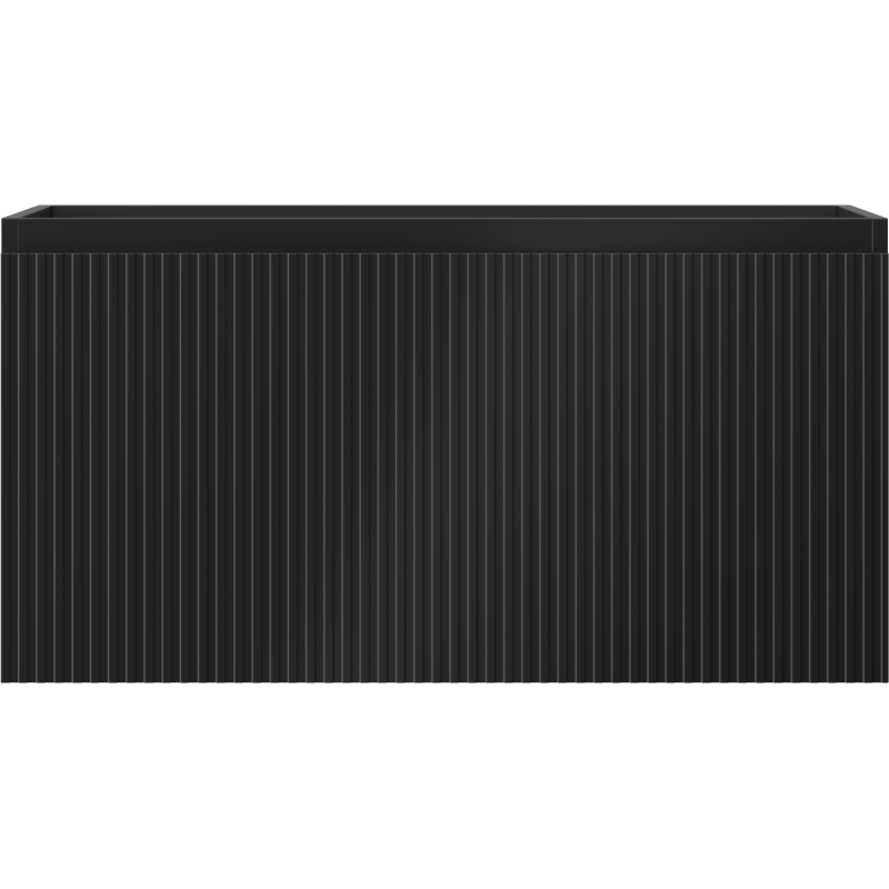 Mexen Rivel bathroom cabinet under sink 90 cm, 1 drawer, grooved, black matt - 91A20-09047-1-BF71