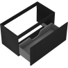 Mexen Rivel bathroom cabinet under washbasin 90 cm, 1 drawer, grooved, black matte - 91A20-09047-1-BF71