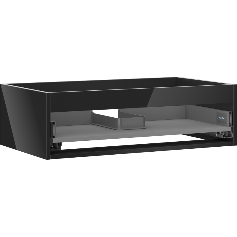 Mexen Box-A Cabinet Under Sink 80 cm, 1 Drawer, Black Gloss - 91AX0-0800-235-1-70