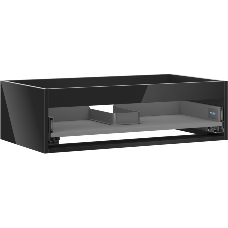 Mexen Box-A unit for under-sink cabinet 80 cm, 1 drawer, black gloss - 91AX0-0800-235-1-70