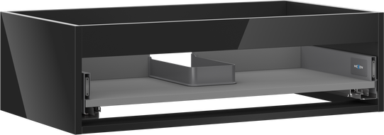 Mexen Box-A unit for under-sink cabinet 80 cm, 1 drawer, black gloss - 91AX0-0800-235-1-70