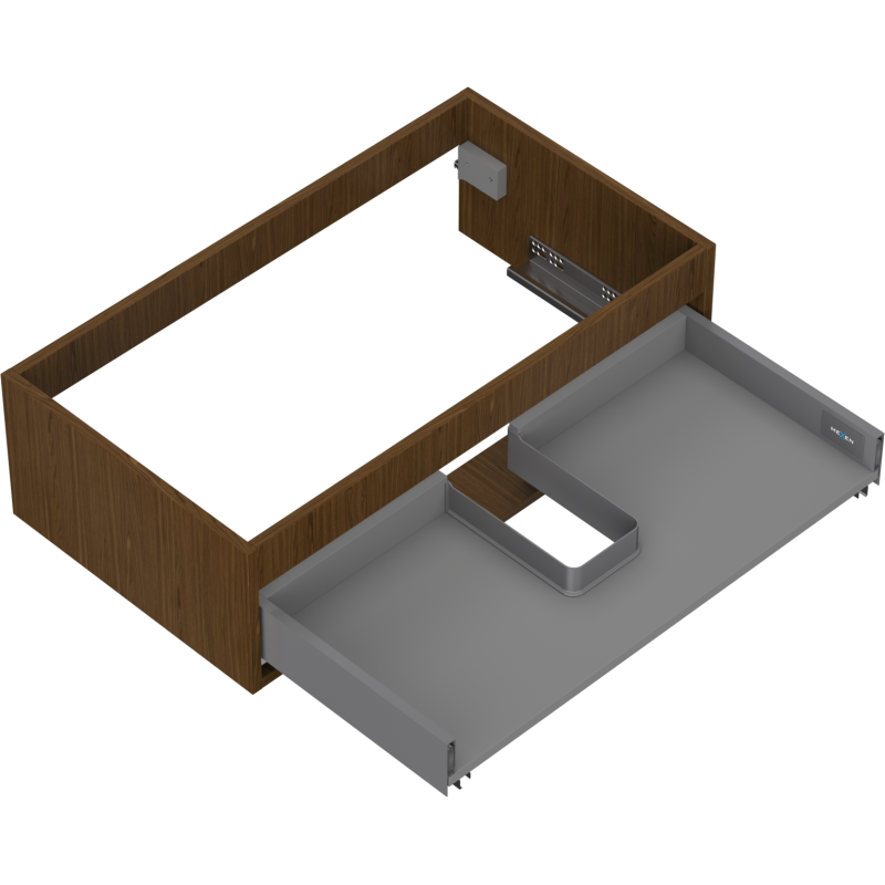 Mexen Box-A cabinet body for washbasin 80 cm, 1 drawer, walnut - 91AX0-0800-235-1-86