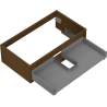 Mexen Box-A cabinet body for washbasin 80 cm, 1 drawer, walnut - 91AX0-0800-235-1-86
