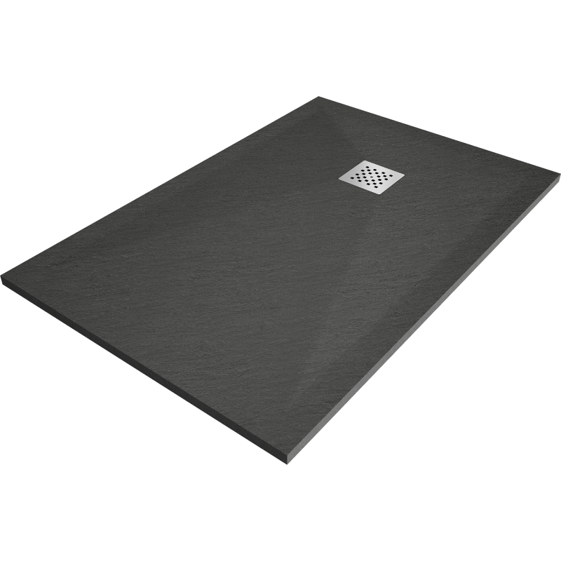 Mexen Stone+ rectangular composite shower tray 140 x 90 cm, Anthracite - 44719014