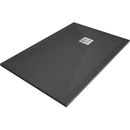 Mexen Stone+ rectangular composite shower tray 140 x 90 cm, Anthracite - 44719014