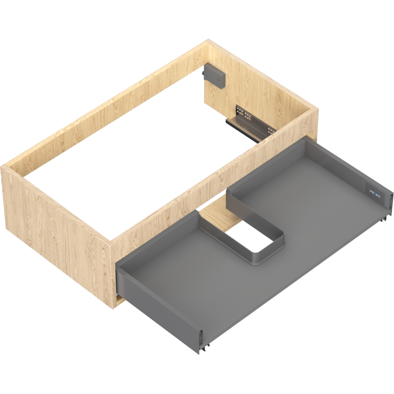 Mexen Box-A 80 cm Washbasin Cabinet Body, 1 Drawer, Oak - 91AX0-0800-235-1-81