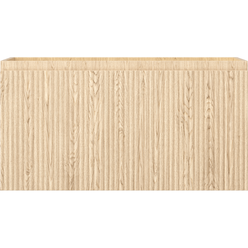 Mexen Rivel bathroom cabinet for washbasin 90 cm, 1 drawer, ridged, oak - 91A20-09047-1-BF81