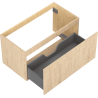 Mexen Rivel bathroom cabinet under sink 90 cm, 1 drawer, grooved, oak - 91A20-09047-1-BF81