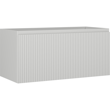 Mexen Rivel bathroom cabinet under sink 100 cm, 1 drawer, grooved, matte gray - 91A20-10047-1-BF62
