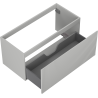 Mexen Rivel bathroom cabinet under sink 100 cm, 1 drawer, grooved, matte gray - 91A20-10047-1-BF62
