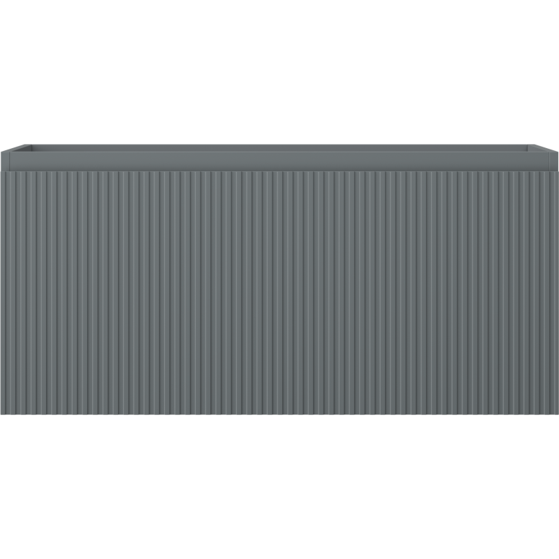 Mexen Rivel bathroom cabinet under sink 100 cm, 1 drawer, fluted, matte graphite - 91A20-10047-1-BF66