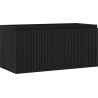 Mexen Rivel bathroom cabinet for a 100 cm washbasin, 1 drawer, fluted, matte black - 91A20-10047-1-BF71