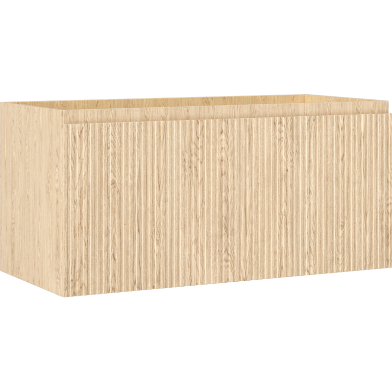 Mexen Rivel bathroom cabinet for under sink 100 cm, 1 drawer, grooved, oak - 91A20-10047-1-BF81