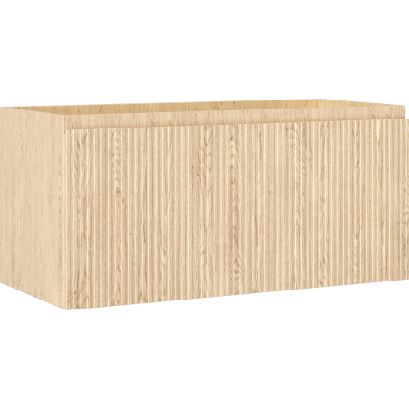 Mexen Rivel bathroom cabinet for under sink 100 cm, 1 drawer, grooved, oak - 91A20-10047-1-BF81