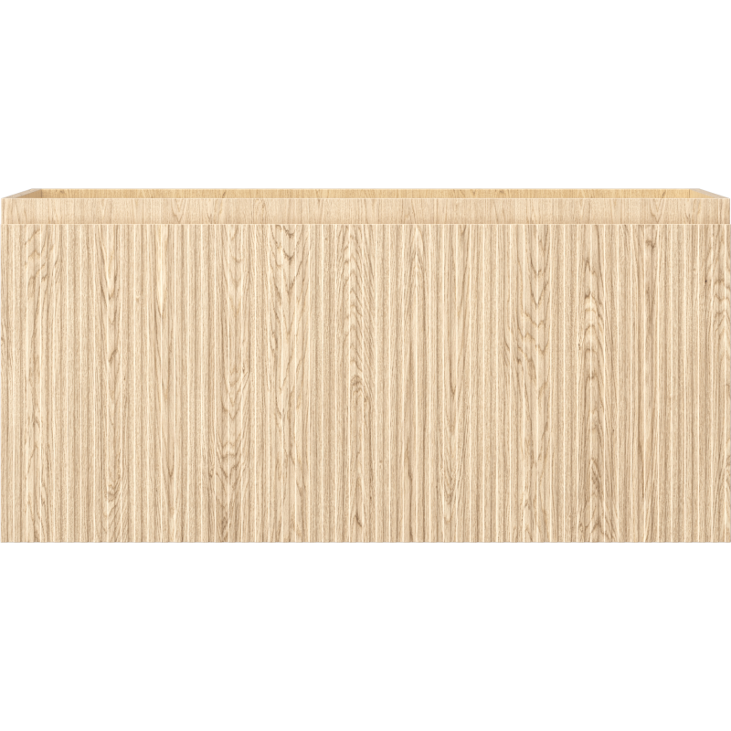 Mexen Rivel bathroom cabinet under-sink 100 cm, 1 drawer, grooved, oak - 91A20-10047-1-BF81