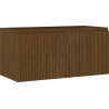 Mexen Rivel bathroom cabinet under-sink 100 cm, 1 drawer, grooved, walnut - 91A20-10047-1-BF86