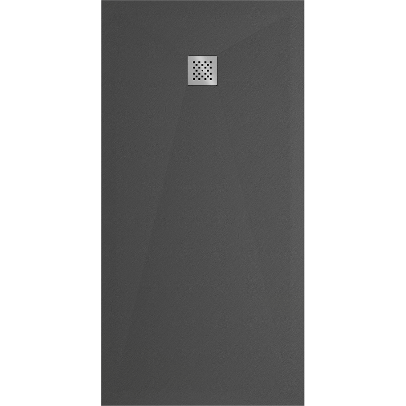 Mexen Stone+ composite rectangular shower tray 160 x 90 cm, anthracite - 44719016
