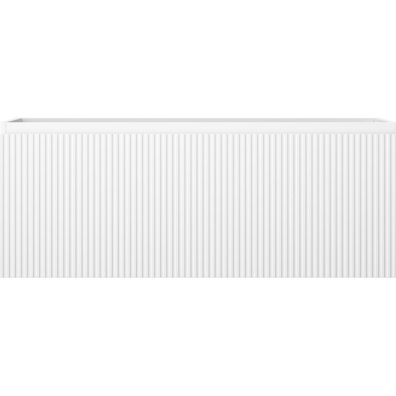 Mexen Rivel 120 cm Bathroom Cabinet, 1 Drawer, Fluted, White Matte - 91A20-12047-1-BF01