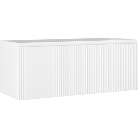 Mexen Rivel bathroom cabinet under washbasin 120 cm, 1 drawer, ribbed, white matte - 91A20-12047-1-BF01