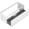 Mexen Rivel bathroom cabinet under washbasin 120 cm, 1 drawer, ribbed, white matte - 91A20-12047-1-BF01