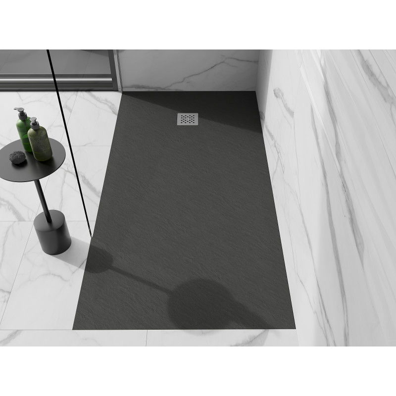 Mexen Stone+ composite rectangular shower tray 160 x 90 cm, anthracite - 44719016
