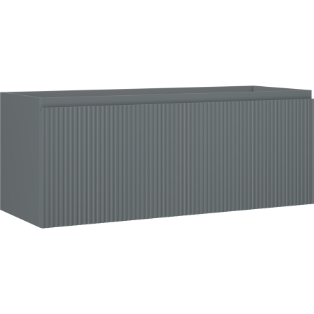 Mexen Rivel bathroom cabinet for sink 120 cm, 1 drawer, fluted, matte graphite - 91A20-12047-1-BF66