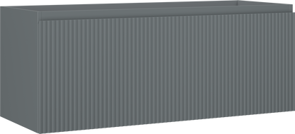 Mexen Rivel bathroom cabinet for sink 120 cm, 1 drawer, fluted, matte graphite - 91A20-12047-1-BF66