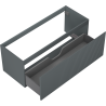 Mexen Rivel bathroom cabinet for sink 120 cm, 1 drawer, fluted, matte graphite - 91A20-12047-1-BF66
