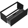 Mexen Rivel bathroom cabinet under washbasin 120 cm, 1 drawer, grooved, matte black - 91A20-12047-1-BF71