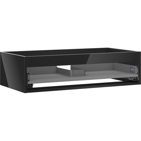 Mexen Box-A cabinet corpus for under-sink 90 cm, 1 drawer, black gloss - 91AX0-0900-235-1-70