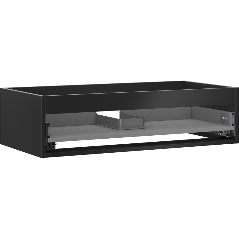 Mexen Box-A Vanity Unit 90 cm, 1 Drawer, Matte Black - 91AX0-0900-235-1-71