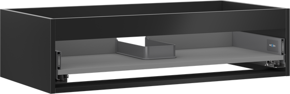 Mexen Box-A Vanity Unit 90 cm, 1 Drawer, Matte Black - 91AX0-0900-235-1-71