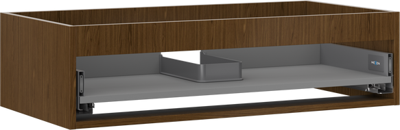 Mexen Box-A vanity unit body 90 cm, 1 drawer, walnut - 91AX0-0900-235-1-86