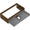 Mexen Box-A vanity unit body 90 cm, 1 drawer, walnut - 91AX0-0900-235-1-86
