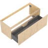 Mexen Rivel bathroom cabinet under-sink 120 cm, 1 drawer, grooved, oak - 91A20-12047-1-BF81