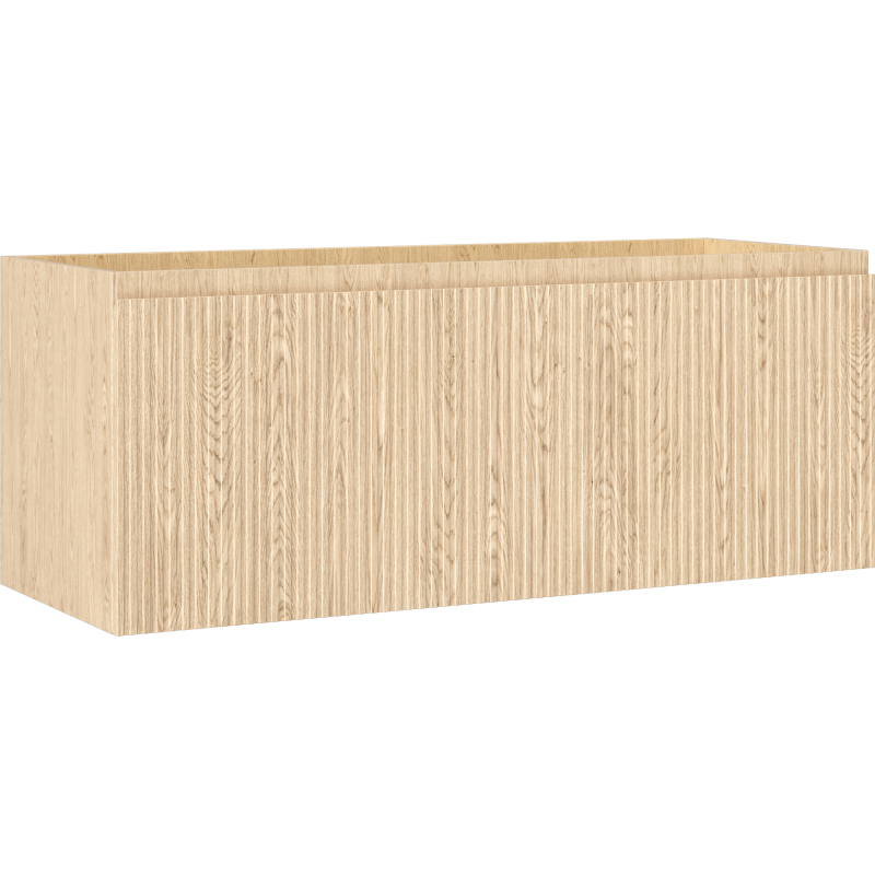 Mexen Rivel bathroom cabinet under-sink 120 cm, 1 drawer, grooved, oak - 91A20-12047-1-BF81