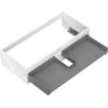 Mexen Box-A vanity cabinet body 100 cm, 1 drawer, white gloss - 91AX0-1000-235-1-00