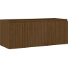 Mexen Rivel bathroom cabinet under-sink 120 cm, 1 drawer, fluted, walnut - 91A20-12047-1-BF86