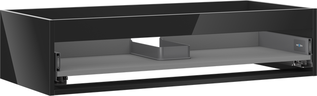 Mexen Box-A basin cabinet frame 100 cm, 1 drawer, black gloss - 91AX0-1000-235-1-70