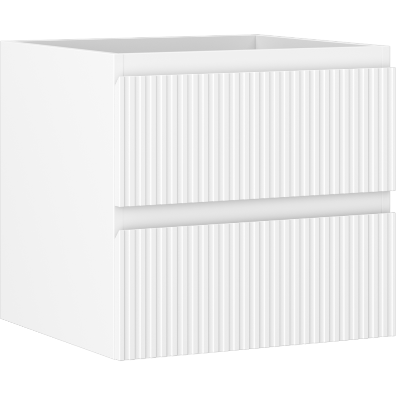 Mexen Rivel bathroom cabinet under sink 50 cm, 2 drawers, grooved, white matte - 91A20-05047-2-BFF01