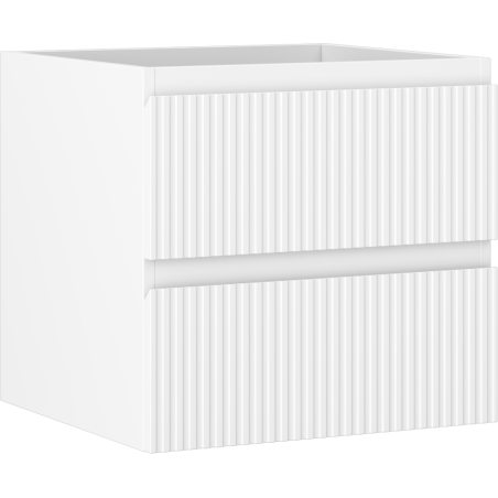 Mexen Rivel bathroom cabinet under sink 50 cm, 2 drawers, grooved, white matt - 91A20-05047-2-BFF01