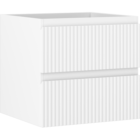 Mexen Rivel bathroom cabinet under sink 50 cm, 2 drawers, grooved, white matte - 91A20-05047-2-BFF01