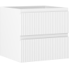 Mexen Rivel bathroom cabinet under sink 50 cm, 2 drawers, grooved, white matte - 91A20-05047-2-BFF01