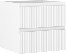 Mexen Rivel bathroom cabinet under sink 50 cm, 2 drawers, grooved, white matte - 91A20-05047-2-BFF01