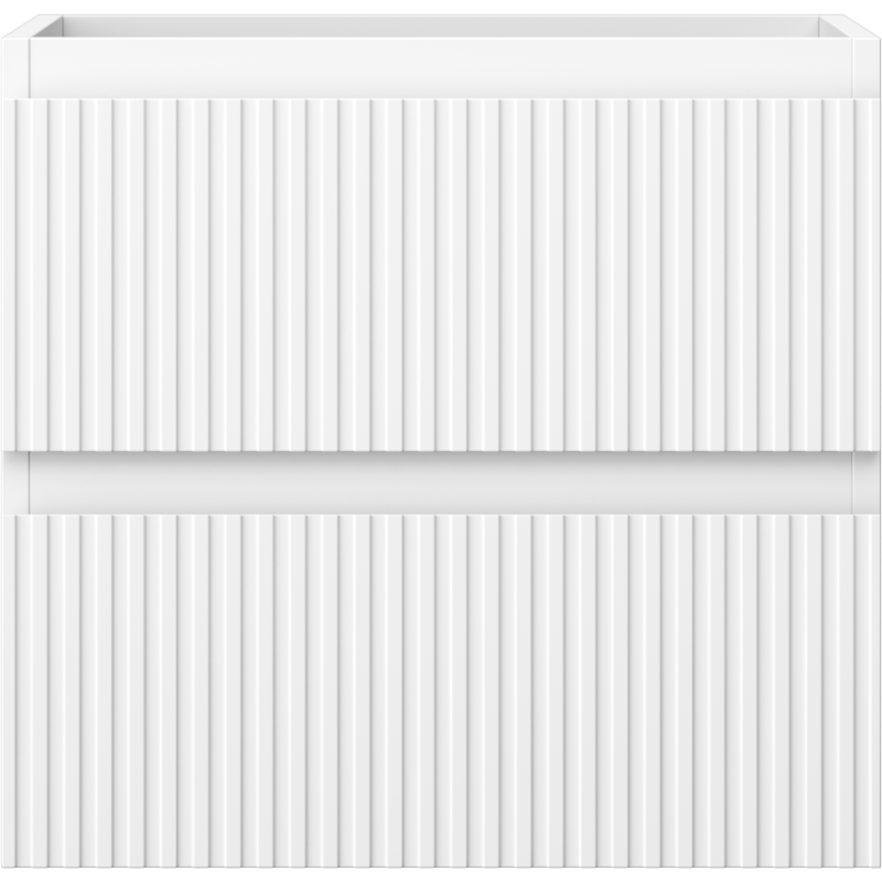 Mexen Rivel bathroom cabinet under sink 50 cm, 2 drawers, grooved, white matt - 91A20-05047-2-BFF01