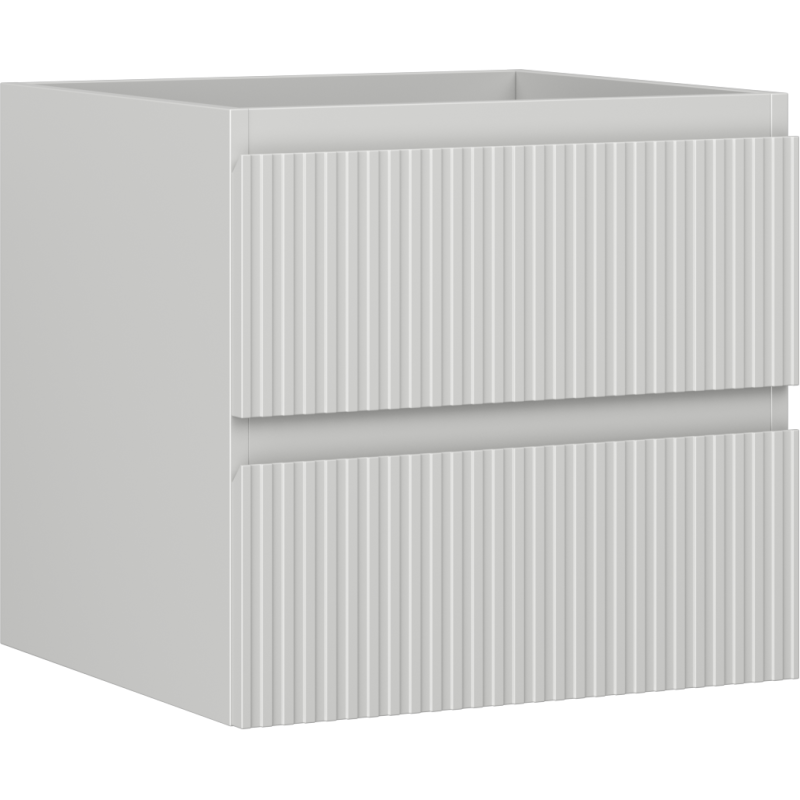 Mexen Rivel bathroom cabinet under sink 50 cm, 2 drawers, ribbed, matte gray - 91A20-05047-2-BFF62